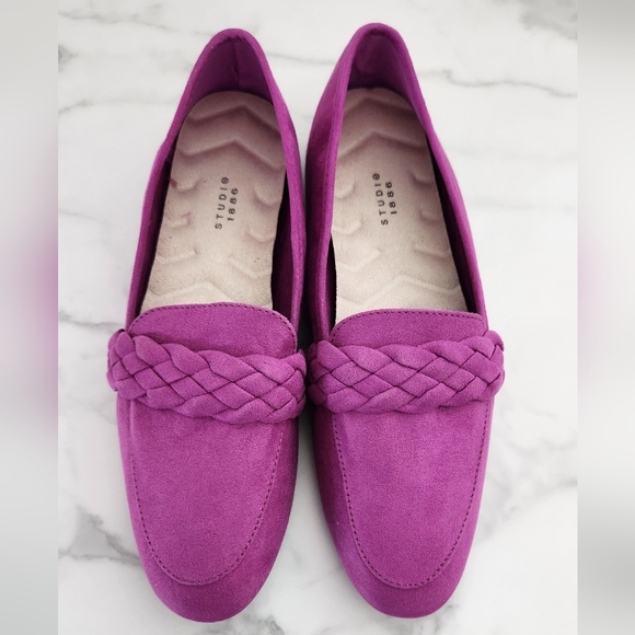 Studio 1886 Shoes - Studio 1886 Flat Braided Loafers Size 7 Purple Color